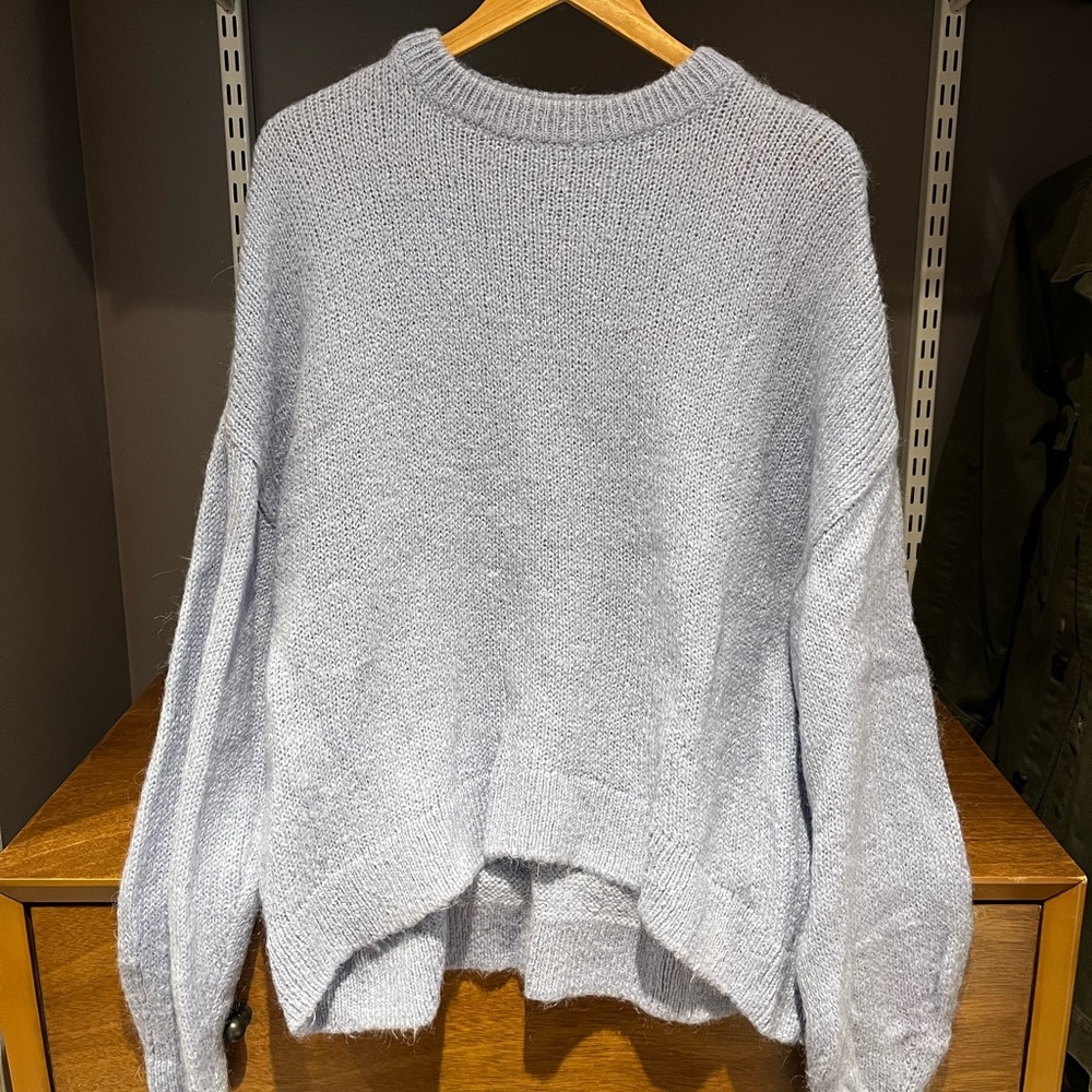 & Other Stories Mohair and Alpaca Light Blue Sweater Size S Oversize Fit